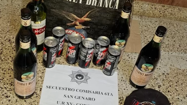 Robaron bebidas alcohólicas en un bar de San Genaro y terminaron detenidos