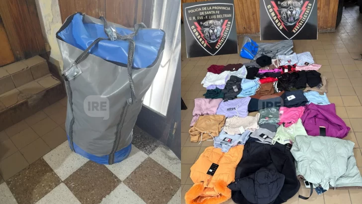 Entró a un negocio, rompió la vidriera y escapó: metros después encontraron el bolso con la ropa robada