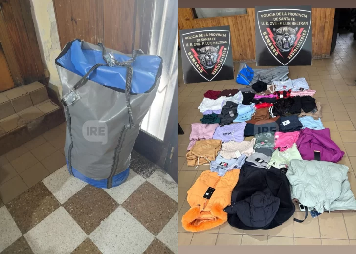 Entró a un negocio, rompió la vidriera y escapó: metros después encontraron el bolso con la ropa robada