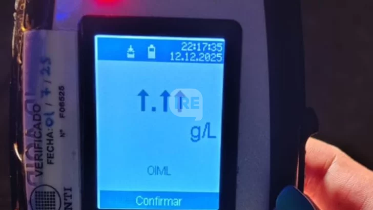 Alcoholemia récord tras choque en la Ruta 9: Un conductor rebasó los límites del alcoholímetro