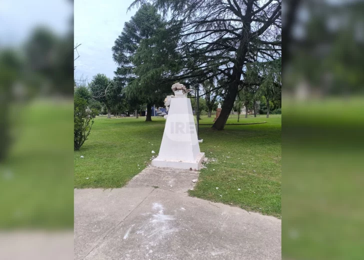 Puerto Gaboto: Buscan a los responsables del vandalismo al busto de San Martín