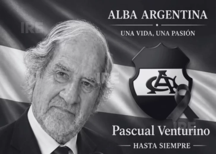 Murió Pascual Venturino: Histórico referente de Alba Argentina Murió Pascual Venturino: Histórico referente de Alba Argentina