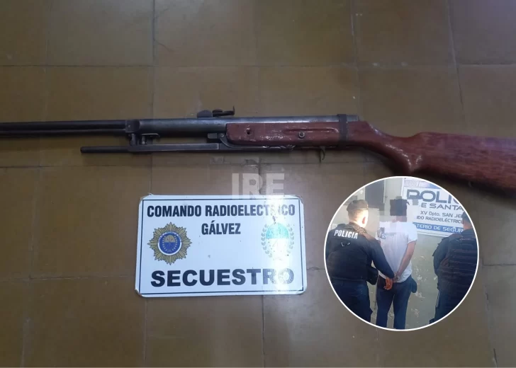 Operativo en Gálvez: Arrestaron a un hombre acusado de amenazar a vecinos Operativo en Gálvez: Arrestaron a un hombre acusado de amenazar a vecinos