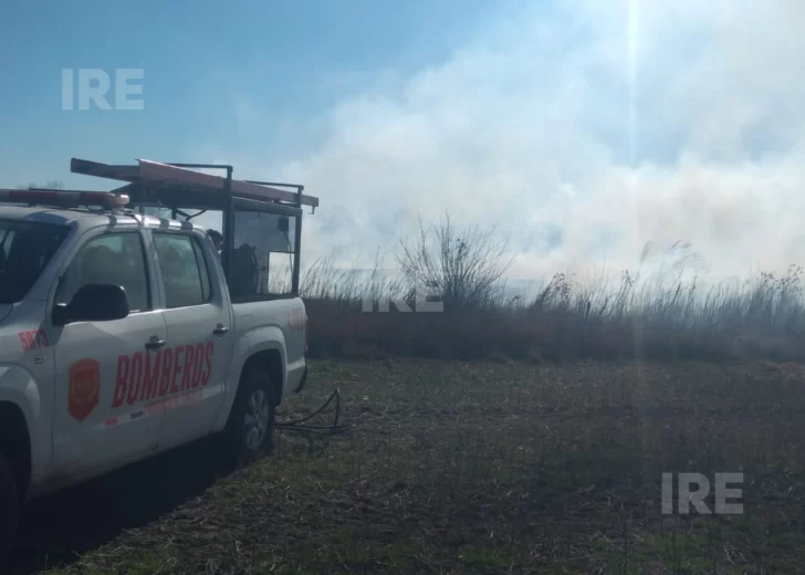 Incendio de pastizales en la zona rural de San Lorenzo: Bomberos trabajaron durante casi dos horas Incendio de pastizales en la zona rural de San Lorenzo: Bomberos trabajaron durante casi dos horas